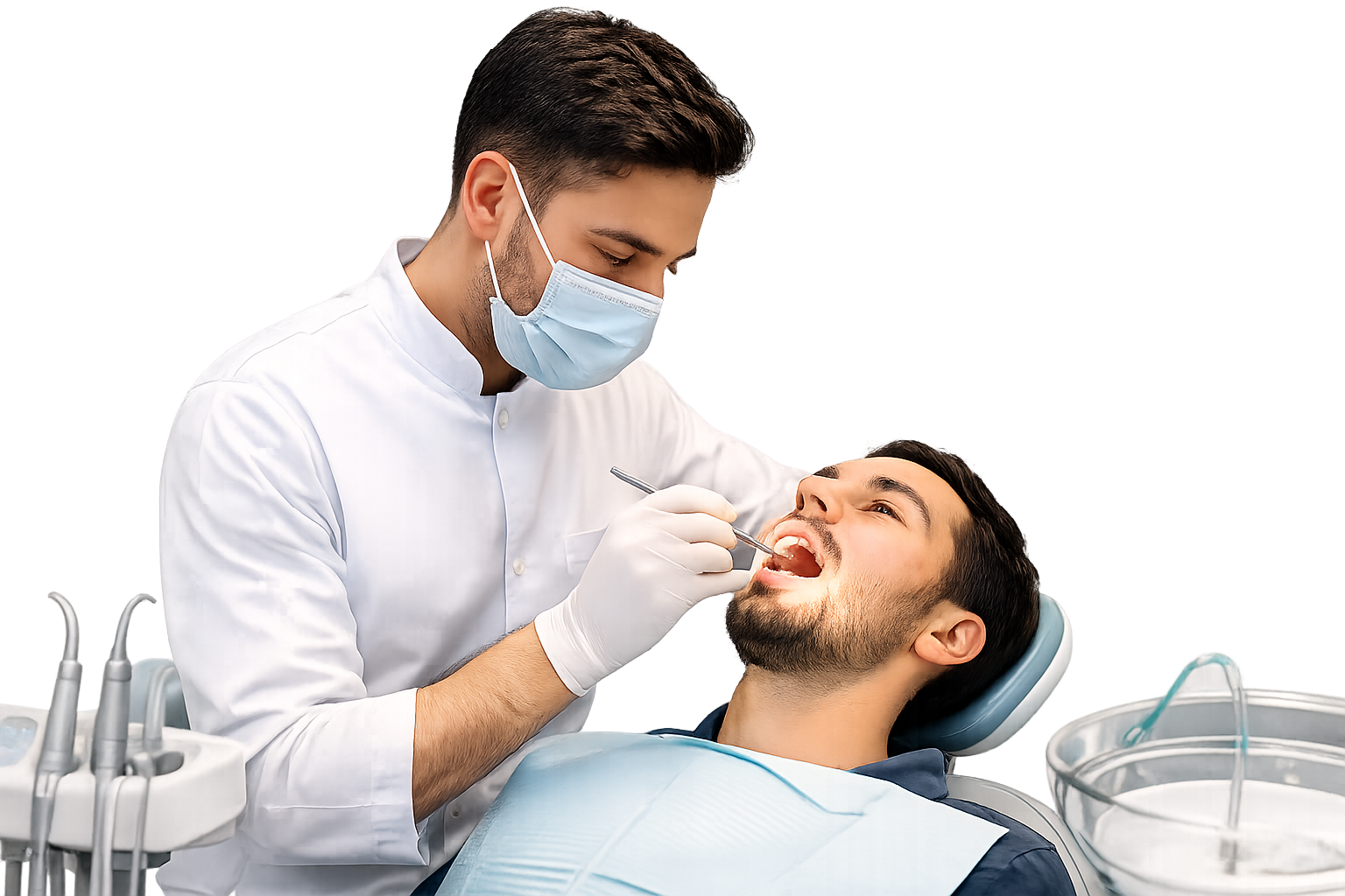 Pain-free dentistry technology illustration